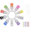 FEBNISCTE Pen Drive 2GB 10 Pezzi Chiavette USB - Portabilità Pendrive 2 GB Chiave USB Colarate Leggero Penna Usb - FEBNISCTE Girevole Pennette Usb Chiavetta 2 Giga Pennino con Confezione da 10 Cordicella