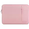 MOSISO Laptop Custodia Borsa 13-13,3 Pollici Notebook Compatibile con MacBook Air/PRO,Compatibile con MacBook PRO 14 M4 M3 M2 M1 2025-2021,Poliestere Manica Verticale con Tasca,Rosa