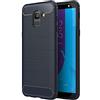 ebestStar - Cover per Samsung J6 2018 Galaxy SM-J600F, Custodia Protezione Carbonio Design, TPU Morbida Antiurto, Blu scuro