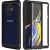 seacosmo Cover Samsung Galaxy Note 9, 360 Gradi Rugged Custodia Note 9 Antiurto Trasparente Case con Protezione Integrata dello Schermo, Nero