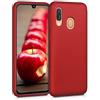 kwmobile Custodia Compatibile con Samsung Galaxy A40 Cover - Back Case Morbida - Protezione in Silicone TPU Effetto Metallizzato rosso scuro metallizzato