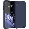 kwmobile Custodia Compatibile con Apple iPhone XR Cover - Back Case per Smartphone in Silicone TPU - Protezione Gommata - blu scuro matt