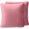 Amago Set di 2 Copricuscini, Effetto Cashmere, 50 x 50 cm - Rosa Pallido