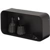 Sealskin Brix Cubo da Parete, Grande, Metallo, Nero, 50 x 24 x 12 cm