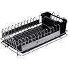 Master Class KitchenCraft MasterClass Scolapiatti da Appoggio in Acciaio Inox, Colore Grigio/Nero, 41 x 22 x 12.5 cm
