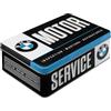 Nostalgic-Art Contenitori in Latta retrò Piatti, 2,5 l, Official License Product (OLP), BMW - Service - Idee Regalo per Amanti BMW, Scatola con Coperchio, Design Vintage