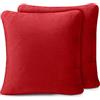 Amago Set di 2 Copricuscini, Effetto Cashmere, 50 x 50 cm - Rosso