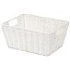 Compactor Etna Cesto Rettangolare in Carta Intrecciata a Mano, Bianco, 31 x 24 x H. 14 cm, RAN6544