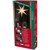 Konstsmide 2990-520 - Stella di carta, rosso, perforata, con cavo collegamento con interruttore, senza lampadina, supporto E14, 230 V, cavo bianco, per interni