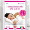 Allergosystem 2pz Federe Copricuscini Letto Matrimoniale Antiacaro 50x80cm - Dispositivo Medico Antiacaro e Anallergico MADE IN ITALY - Linea Sogno