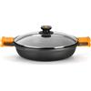 BRA Efficient | Casseruola bassa 20 cm, Alluminio fuso, Antiaderente