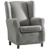 Eysa F817086 Aquiles Copripoltrona Elastico, Poliestere-Cotone, Grigio, 37x29x5 cm