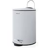 Blomus - Pattumiera a pedale in acciaio verniciato a polvere, 3 l, sistema Smart Close, secchio rimovibile, accessori da bagno esclusivi (altezza x larghezza x profondità): 24,5 x 17 x 17 cm, grigio