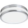 Eglo Palermo - lampada da soffitto a LED, 1 luce, materiale acciaio, vetro