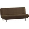 Eysa Aquiles Copridivano Elastico Clic Clac 3 Posti, Poliestere-Cotone, Marrone, 37x29x9 cm