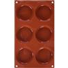 silikomart | SF047 Stampo in Silicone per Monoporzioni TORTINA, Antiaderente, 6 Tortine, Confezione da 1 Stampo per Dolci, Ø 80 h 18 mm, Made in Italy