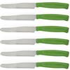 Excelsa Rainbow Set 6 Coltelli Da Tavola Seghettati, Acciaio Inox, Verde