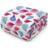 Italian Bed Linen Trapuntino Estivo Linea FANTASY Made in Italy Copriletto Stampato in Morbida Microfibra - Trapunta Primavera Estate Mezza Stagione - Petali, Matrimoniale 260X270cm