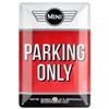 Nostalgic-Art Targa Vintage Mini - Parking Only Red - Idea Regalo per Amanti di Auto, in Metallo, Design Retro per Decorazione, 20 x 30 cm