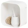Sealskin Brix Cubo da Parete, Piccolo, Metallo, Bianco, 24 x 24 x 12 cm