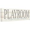Stupell Industries The Stupell Home Decor Collection - Sala giochi per la casa di Mischief Makers allungata, Tela, Multicolore, 10 x 24