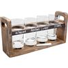 VB VIN BOUQUET Vin Bouquet FIA 256 Set degustazione Birra con Vassoio in Legno e 4 Bicchieri in Cristallo, 8.5 Centimeters cm, 4 unità