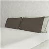 Italian Bed Linen Coppia Federe Max Color 100% cotone, misura federa 50x80 cm con patella interna, Tinta Unita - MARRONE