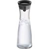 WMF 617706610 Caraffa d'acqua di base, 1.0 l, Altezza 29 cm, Caraffa di vetro, Coperchio in silicone, Chiusura CloseUp, Nero