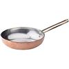 Baldassare Agnelli Pentole Agnelli Linea Rame Padella Saltare con Manico in Rame Liscio, Marrone, 20 cm