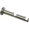 Gardinia Supporto Doppio con Base in Metallo per bastoni per Tende, 2 binari, Aperto, incl. Materiale di Montaggio, Linea New York, Ø 12 mm, Acciaio