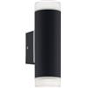 Eglo RIGA LED Lampada da Parete, in Acciaio Zincato, 5 W, Nero
