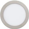 Eglo Lampada da incasso a Led Connect Fueva-c, Luce da incasso Smart Home, metallo pressofuso, plastica, nichel opaco, Ø 22,5 cm, dimmerabile, tonalità del bianco e colori regolabili