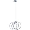 EGLO Lampada a sospensione a LED Pausia, a 3 luci, dimmerabile, moderna, in acciaio, alluminio e plastica, lampada da tavolo da pranzo, lampada da soggiorno in cromo, bianco