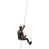 Kare Design Decorazione Da Parete Climber Rope, Marrone, 52 Cm, Similbronzo, Arrampicata Con Corda, Scaffali, Armadi, Pareti In Vista