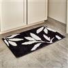 InterDesign iDesign Leaves Tappetino, Tessuto, Nero, 86x53x1.9 cm