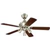 Westinghouse Lighting Kingston Lampadario Ventilatore GU10, Grigio (Alluminio Spazzolato), 105 cm