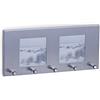 Zeller 13885 Barra Portachiavi con Cornice per Foto, Stainless Steel, Argento, 29x3.8x13 cm