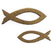 Petra's Bastel News Petra S News Fai da a - kff3350 - 78 50 Set per Pesci Set con Taglio Set Composto da 2 Diverse Taglie, in Feltro Marrone Chiaro