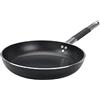 Pentole Agnelli ALSC2111SSC32 Padella Radiante Dritta con Fondo Rettificato, Alluminio, Nero, 32 cm