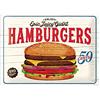 Nostalgic-Art Targa Vintage USA - Hamburgers - Idea Regalo per Amanti delle cene, in Metallo, Design Retro per Decorazione, 30 x 40 cm