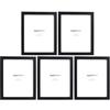 Amazon Basics Rettangolare Cornice per foto - 20 x 25 cm, Nero, Confezione da 5