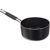 Baldassare Agnelli Pentole Agnelli ALSC105SSC16 Alblack Casseruola Alta in Alluminio, Spessore 3 mm, Manico Tubolare in Acciaio Inossidabile , 16 cm, Nero