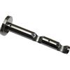 Gardinia Supporto a Doppio Binario con Piastra per Asta per Tende, Supporto per 2 aste, Aperto, Kit Montaggio Incluso, Serie Chicago, 20 mm Diametro, Titanio