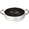 Pentole Agnelli ALSA2106S24 Casseruola Bassa con Maniglie, Alluminio, Argento, 24 cm