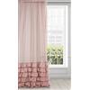 Eurofirany DOLLY Tenda con Fronzoli, Tenda trasparente con Fettuccia Arricciatenda - 1 unità, Tenda Gotica, Tenda per finestra, Camera da letto, Soggiorno, 140x250 cm, Rosa