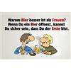 Schatzmix Blechschild Spruch Warum Bier Besser Ist Als Frauen… Metallschild 20x30 Deko Targa di Metallo da Parete, Lamiera, Multicolore, 20x30 cm
