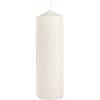 Rayher candela rotonda, color crema, altezza 25 cm, diametro 8 cm, 100% paraffina, per battesimo, lavori creativi, da decorare e colorare, 3140796