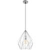 Eglo Lampada a sospensione Carlton, lampada a sospensione a uno punto luce vintage, lampada a sospensione retrò in acciaio, argento, attacco E27