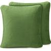 Amago Set di 2 Copricuscini, Effetto Cashmere, 50 x 50 cm - Verde Scuro
