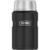 Thermos per Alimenti, Acciaio Inossidabile., Acciaio Inox, Nero, 9,3 x 9,3 x 18,5 cm